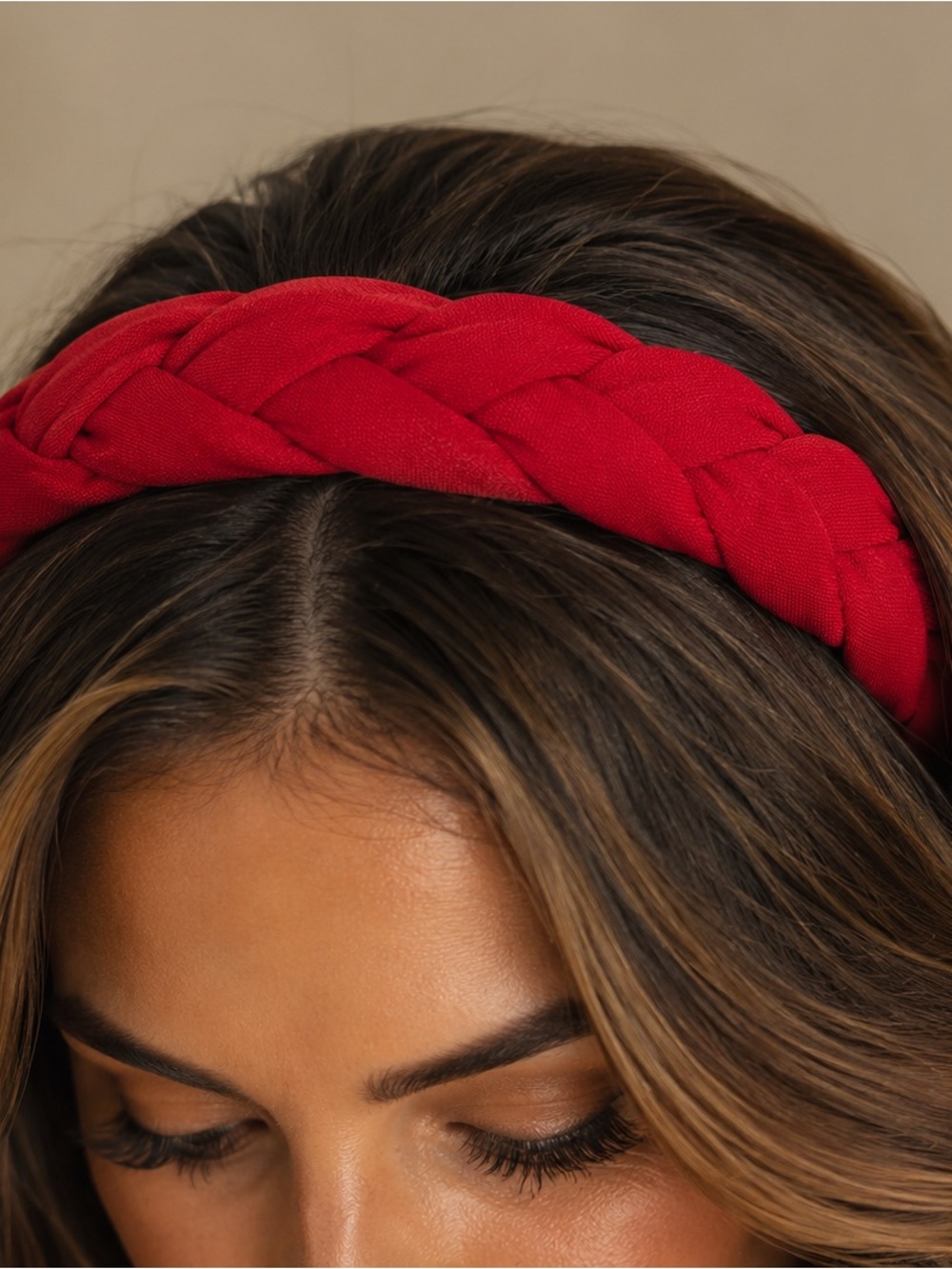 Red Braided Headband - Women's Fashion Accessory